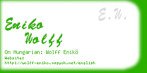 eniko wolff business card